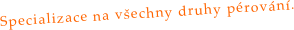 Specializace na všechny druhy pérování.